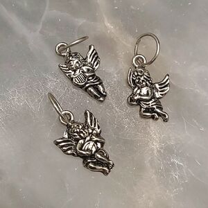 3 Silver Angel Charms